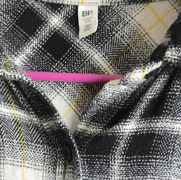 Bp Plaid Boyfriend Shirt Soft Button Down Flannel Size Xs - Picture 5 of 9